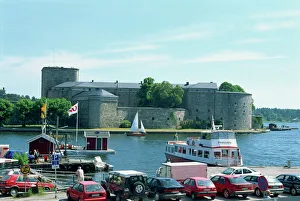 Sweden Prints: Vaxholm, a small town in archipelago near Stockholm