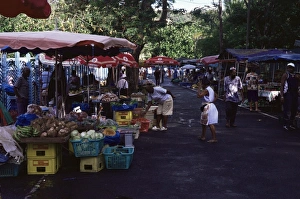 Fort De France Prints: Vegetable market, Fort de France, Martinique, Lesser Antilles, West Indies