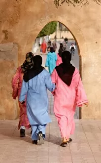 Veiled women, Taroudan, Morocco, North Africa, Africa