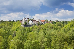 Vellberg castle with old town, Vellberg, Hohenlohe Region, Baden Wurttemberg, Germany, Europe