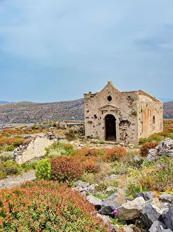 Chania Region Prints: Venetian Fort Ruins, Imeri Gramvousa, Chania Region, Crete, Greek Islands, Greece, Europe