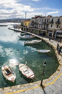 Rethymno Prints: Venetian Harbour, Rethymno, Crete, Greek Islands, Greece, Europe