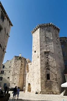 Venetian Tower, Vocni trg (Fruit Square), Split, region of Dalmatia, Croatia, Europe