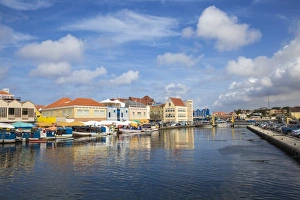 Curacao Prints: Venezuelan boats at the floating market, Punda, UNESCO World Heritage Site, Willemstad