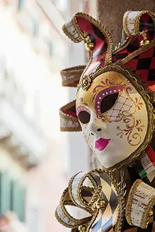 Disguise Prints: Venice Carnival, Venice, UNESCO World Heritage Site, Veneto, Italy, Europe
