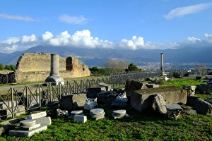 Pompeii Prints: Venus Temple, Pompeii, UNESCO World Heritage Site, the ancient Roman town near Naples