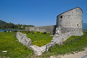 Balkans Prints: Venzian Triangle castle near Butrint, Albania, Europe