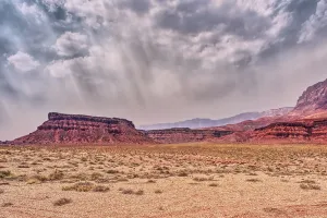 Smoke Prints: Vermilion Cliffs at Marble Canyon Arizona enshrouded with smoke from the Dragon Bravo Wildfire