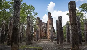 Polonnaruwa Prints: Vertical columns, The Kiri Vihara Buddhist temple ruins