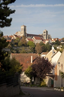 Vezelay Prints: Vezelay Abbey, UNESCO World Heritage Site, from southwest, Vezelay, Burgundy