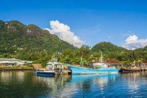 Republic Of Seychelles Prints: Victoria Harbour, Mahe, Republic of Seychelles, Indian Ocean, Africa