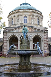 Bronze Prints: Vierordtbad, Karlsruhe, Baden-Wurttemberg, Germany, Europe