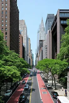 High Rises Prints: View of 42nd Street, a significant crosstown avenue