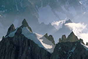 View to Aiguilles de Chamonix, Aiguille du Midi, Chamonix, Haute-Savoie