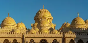 Hurghada Prints: View of Al Mina Mosque during golden hour