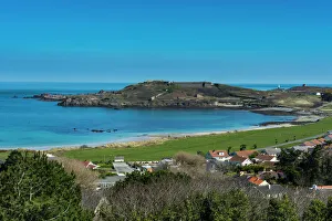 Cove Prints: View over Alderney, Channel Islands, United Kingdom, Europe