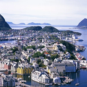 Northern Europe Prints: View over Alesund