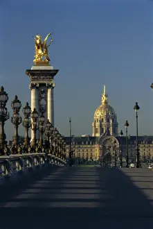 Pedestal Prints: View from Alexandre III bridge of Grand Palais and Petit Palais, Paris, France, Europe
