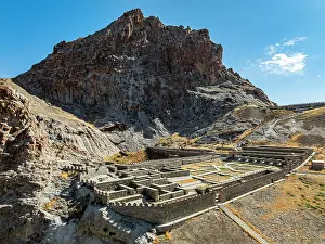 Range Prints: View of Alinja castle from above showing its structure and surrounding landscape in Azerbaijan