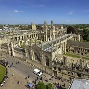 Images Dated 27th April 2011: View of All Souls College from tower of University Church of St. Mary The Virgin