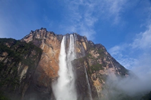 Venezuela Prints: View of Angel Falls from Mirador Laime, Canaima National Park, UNESCO World Heritage Site
