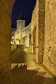Carcassonne Prints: View through an archway in La Cite