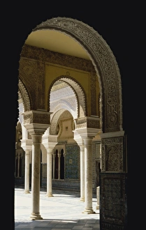 Arcade Prints: View through archway to the Patio Principal