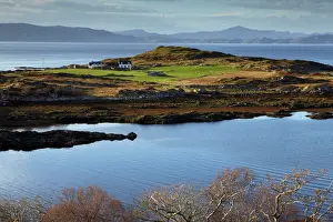Isle Prints: A view of Ardban on the Applecross peninsula and beyond the Isle of Skye, Ardban