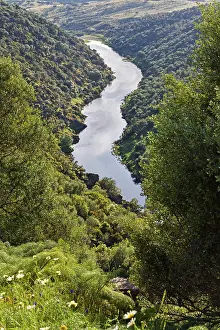 Alentejo Prints: View over the Ardila River from Noudar Castle in Noudar Nature Park near Barrancos