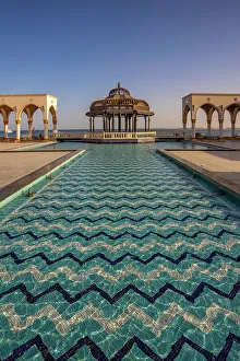 Old Towns Prints: View of Arrival Piazza in Sahl Hasheesh Old Town