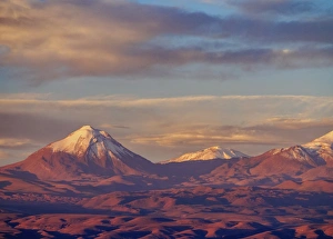 View over Atacama Desert towards Cerro Colorado, San Pedro de Atacama, Antofagasta Region