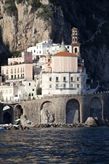 Atrani Prints: View of Atrani from the sea, Costiera Amalfitana