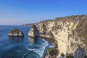 Nusa Penida Prints: View of Atuh beach and sandstone cliffs, Nusa Penida Island, Bali, Indonesia