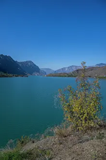 Terrain Prints: View of Awarskoje Koisu river flowing through mountain landscape in Dagestan