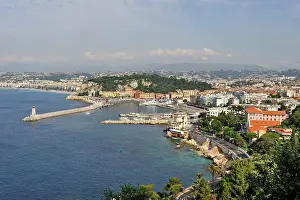 Southeast Prints: View of Baie des Anges from the Corniche in Nice