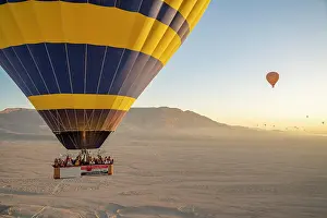 Ride Prints: View of other balloons from hot air balloon over Luxor at sunrise, Luxor, Egypt, Africa