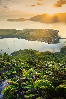 Maluku Prints: View over the Banda archipelago from the summit of Gunung Api Wetar volcano, Banda Api