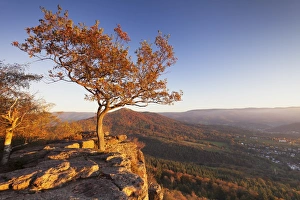 Baden Baden Prints: View from Battert Rocks, Merkur Mountain, Baden Baden, Black Forest, Baden Wurttemberg