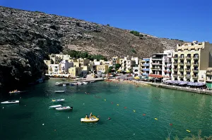 Malta Prints: View over bay, Xlendi, Gozo, Malta, Mediterranean, Europe
