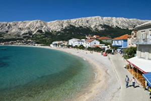 Images Dated 19th May 2007: View over beach, Baska, Krk Island, Kvarner Gulf, Croatia, Adriatic, Europe