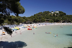 Menorca Prints: View over beach, Cala Galdana, Menorca, Balearic Islands, Spain, Mediterranean, Europe