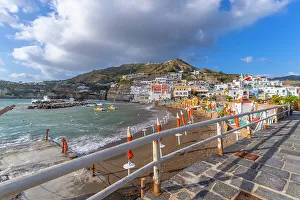 Relaxation Spot Prints: View of beach and Sant'Angelo from Porto di Sant'Angelo