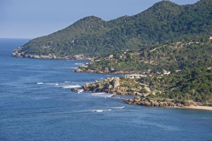 View over the beautiful coastline of Labadie, Cap Haitien, Haiti, Caribbean, Central