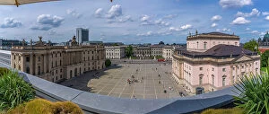 Terrace Collection: View of Bebelplatz from the Rooftop Terrace at Hotel de Rome, Berlin, Germany, Europe