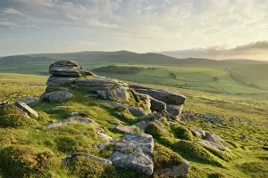 Natural Landmark Prints: View from Belstone Common looking west towards Yes Tor on the northern edge of Dartmoor