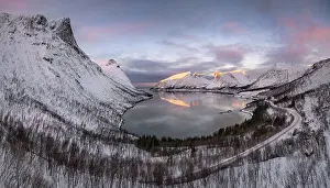 Fjord Prints: View from the Bergsbotn Viewing Platform overlooking Bergsfjorden or Bergsfjord