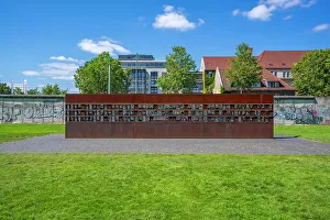 Bernauer Strasse Prints: View of the Berlin Wall Memorial, Memorial Park, Bernauer Strasse, Berlin, Germany, Europe