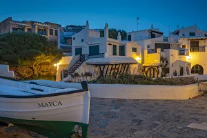 Menorca Prints: View of Binibeca Vell at dusk, Binibeca Vell