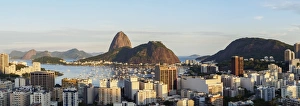 Typically Brazilian Prints: View over Botafogo towards the Sugarloaf Mountain, Rio de Janeiro, Brazil, South America
