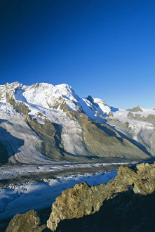 Wallis Prints: View to the Breithorn and Breithorn Glacier